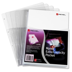 Rexel Extra Capacity Reinforced Pocket A4 [Pack 5]